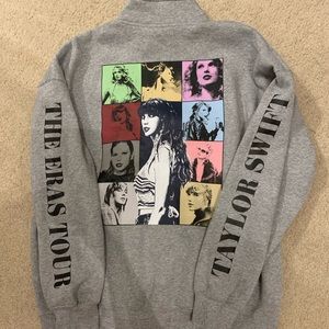 Official Taylor Swift 1/4 zip exclusive concert sweatshirt.